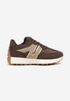 Brązowe Sneakersy z Geometrycznym Wzorem Rilestra