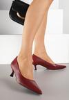 Pantofi cu toc Bordo