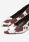 Pantofi cu toc Negru cu alb