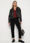 Czarne Casualowe Jeansy o Kroju Mom Fit Arettia