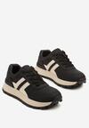 Sneakers Negri cu bej