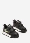 Czarno-Zielone Buty Sportowe Sneakersy ze Skórzaną Wkładką i Cieniowaniem Rilenissa