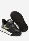 Czarno-Zielone Buty Sportowe Sneakersy ze Skórzaną Wkładką i Cieniowaniem Rilenissa