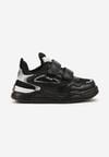 Czarne Buty Sportowe Sneakersy Ozdobione Tłoczonym Wzorem Idanirre
