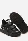 Czarne Buty Sportowe Sneakersy Ozdobione Tłoczonym Wzorem Idanirre