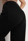 Czarne Jeansy o Kroju Slouchy z Regularnym Stanem Fesinasa