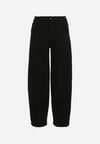 Czarne Jeansy o Kroju Slouchy z Regularnym Stanem Fesinasa