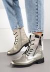Botine Gri cu auriu