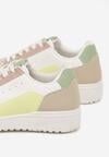 Fioletowe Sneakersy z Geometrycznym Wzorem i Perforacją Idellie