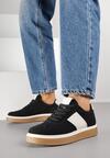Czarne Sneakersy w Stylu Tenisówek Larrive