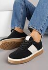 Czarne Sneakersy w Stylu Tenisówek Larrive
