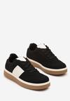 Czarne Sneakersy w Stylu Tenisówek Larrive