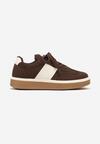 Brązowe Sneakersy w Stylu Tenisówek Larrive