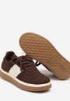 Brązowe Sneakersy w Stylu Tenisówek Larrive