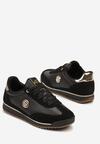 Czarne Sneakersy z Metaliczną Aplikacją Nurrive