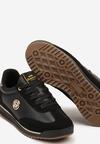Czarne Sneakersy z Metaliczną Aplikacją Nurrive