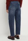 Niebieskie Jeansy Mom Fit High Waist z Bawełny Nelimesa