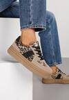 Panterkowe Sneakersy na Grubej Kauczukowej Podeszwie Gicebbe