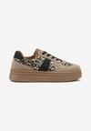Panterkowe Sneakersy na Grubej Kauczukowej Podeszwie Gicebbe