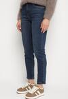 Niebieskie Klasyczne Jeansy Skinny z Regularnym Stanem Rastina