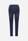 Niebieskie Jeansy z Domieszką Wiskozy o Kroju Skinny z Regularnym Stanem Zenisa