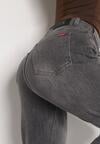Szare Jeansy Mom Fit z Wysokim Stanem Rallanda
