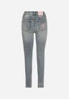 Niebieskie Jeansy Skinny z Bawełną z Regularnym Stanem Tevalka