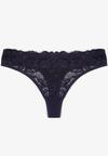 Granatowe Koronkowe Majtki Stringi z Bawełny Venalora