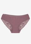 Fioletowe Majtki Figi Zdobione Koronką Venissella