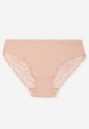 Różowe Majtki Figi Zdobione Koronką Venissella
