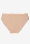 Beżowe Gładkie Majtki Figi z Bawełny Venessila