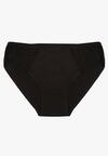 Czarne Gładkie Majtki Figi z Bawełny Venessila