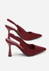 Bordowe Sandały ze Szpiczastym Noskiem Volle