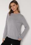 Szary Sweter z Guzikami z Boku Tusiana