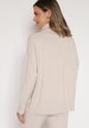 Pulover pe gât Bej