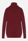 Bordowy Sweter z Golfem i Dodatkiem Kaszmiru Rorizia