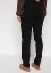 Czarne Bawełniane Jeansy Skinny z Regularnym Stanem Sewnela