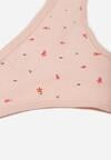 Jasnoróżowe Majtki Stringi z Bawełną w Kwiaty Calylia