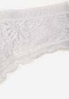 Jasnoszare Majtki Stringi z Subtelną Koronką z Bawełną Adriedah