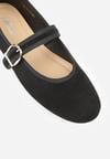 Czarne Balerinki w Stylu Mary Jane Urifiel