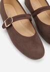 Brązowe Balerinki w Stylu Mary Jane Urifiel