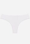 Białe Majtki z Bawełną Typu Stringi Ozdobione Koronką Cirilise