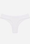 Białe Majtki z Bawełną Typu Stringi Ozdobione Koronką Cirilise
