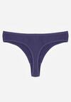 Granatowe Majtki Typu Stringi z Bawełną Asoia