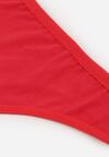Czerwone Majtki Typu Stringi z Bawełną Asoia