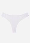 Białe Majtki Typu Stringi z Bawełną Asoia