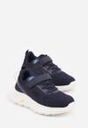 Granatowe Buty Sportowe Sneakersy na Grubej Podeszwie z Tłoczeniem Hyrene