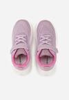 Różowo-Fioletowe Buty Sportowe Sneakersy na Grubej Podeszwie z Tłoczeniem Hyrene