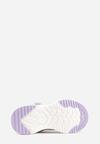 Fioletowe Buty Sportowe Sneakersy z Geometrycznym Wzorem Phalilopei