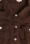 Ciemnobrązowa Bawełniana Kurtka Jeansowa Perimea